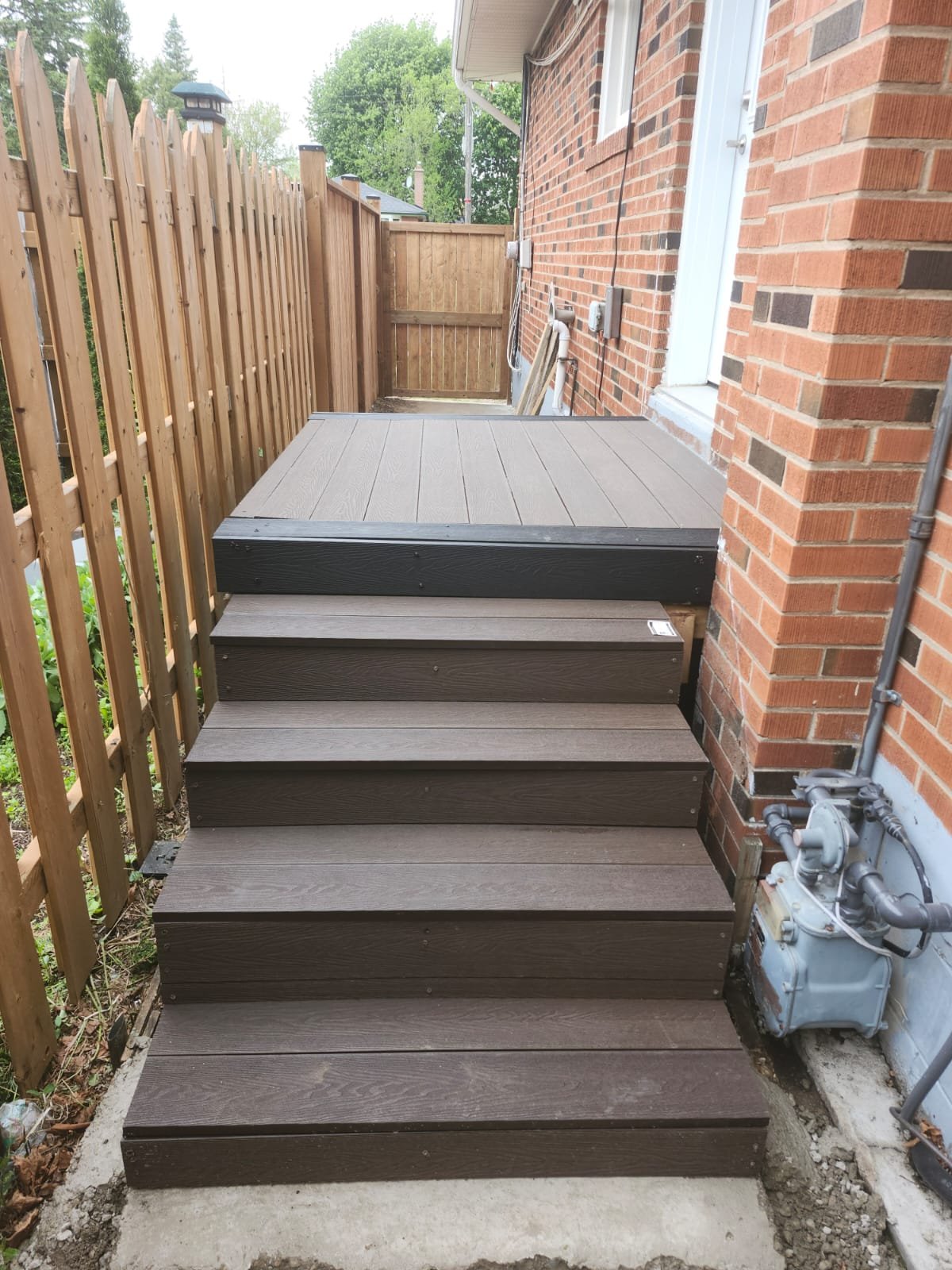 Composite deck and steps
